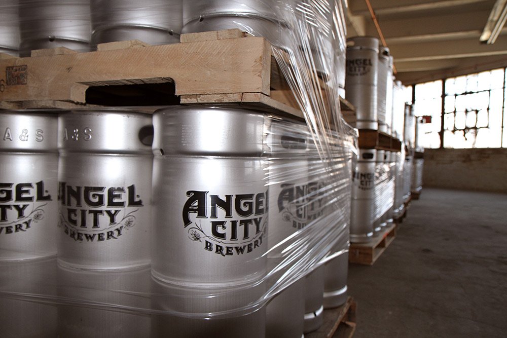 Angel City Brewery kegs