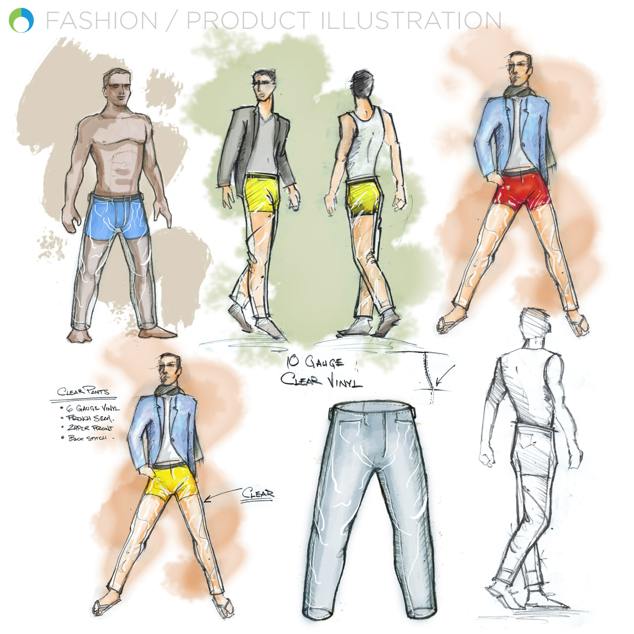 Fashion Illustrations for Fruit of the Loom Commercial