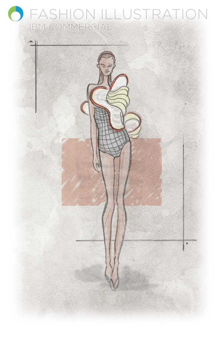 Fashion illustration for IBM commercial