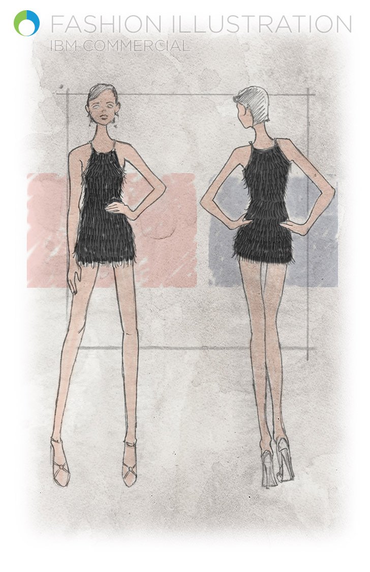 Fashion illustration for IBM commercial 4
