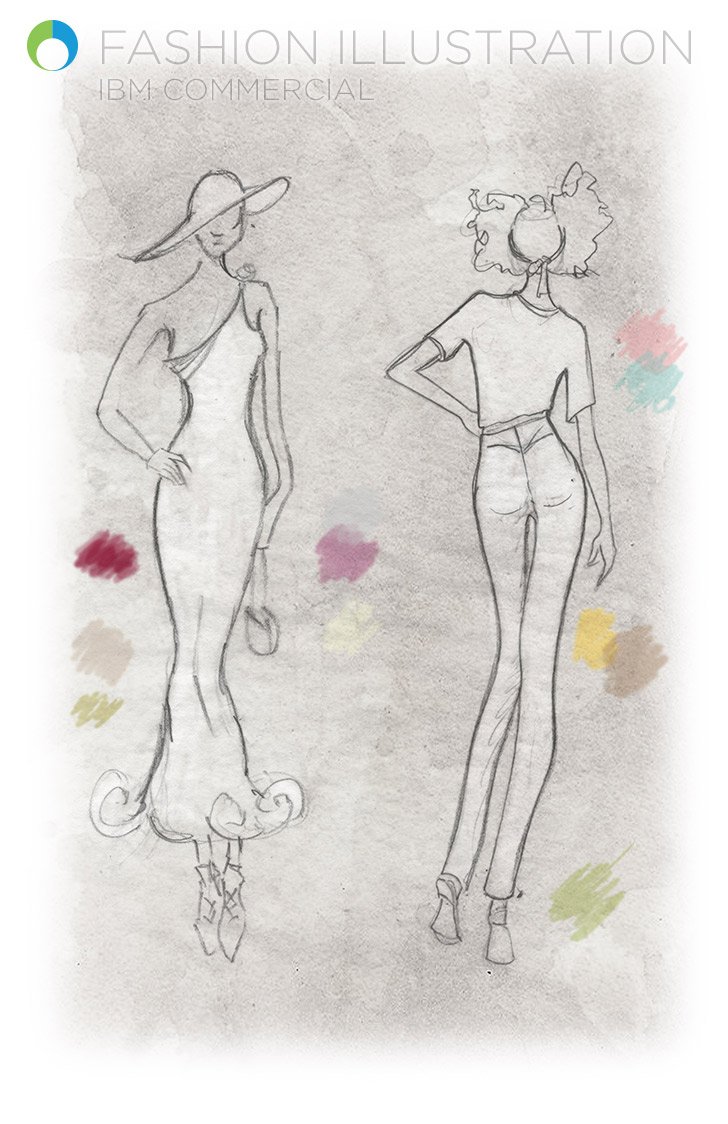 Fashion illustration for IBM commercial 7