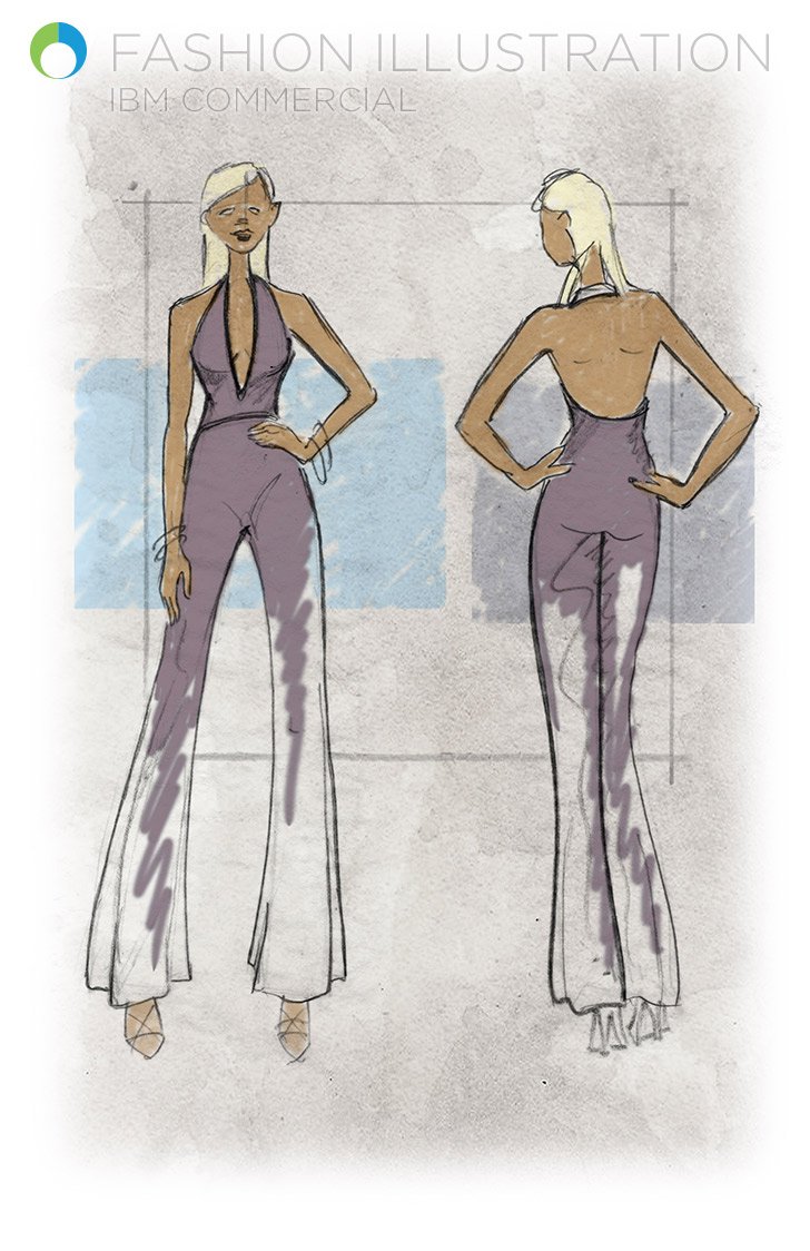 Fashion illustration for IBM commercial 9